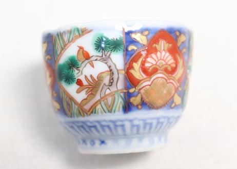 明治前期色絵松竹梅図小向付