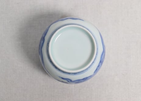 江戸幕末染付船と菱花図向付　流れ