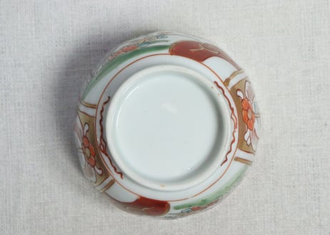 明治前期色絵宝に梅と菊図向付