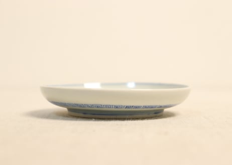 江戸幕末染付御所車図小皿