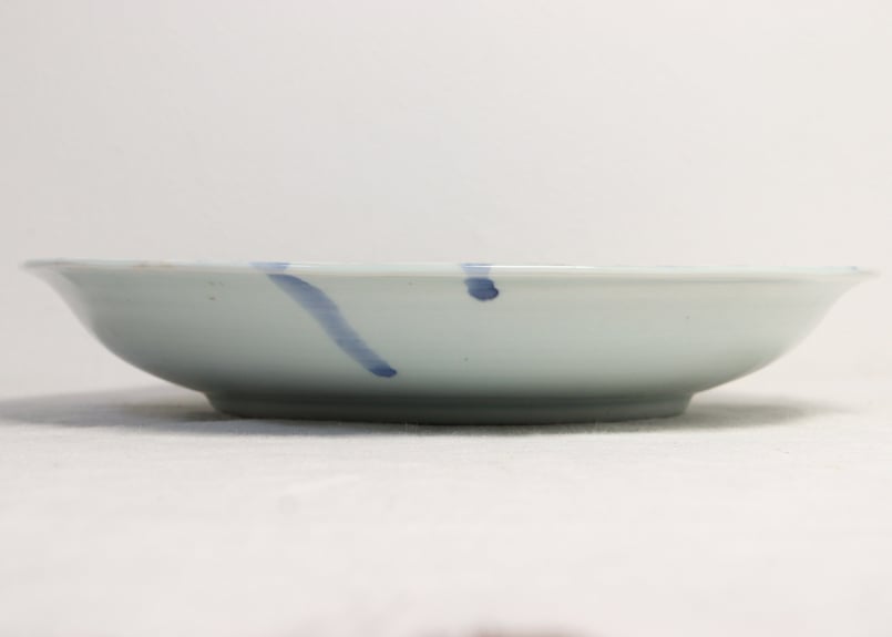 江戸幕末染付芭蕉に人物図尺皿 ひっかき傷有 | 吉祥寺PukuPuku