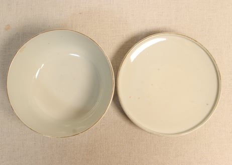 明治前期色絵松と牡丹図蒸茶碗②　蓋少甘手