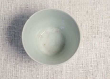 江戸中期染付斜め格子と井桁猪口 ノミホツ