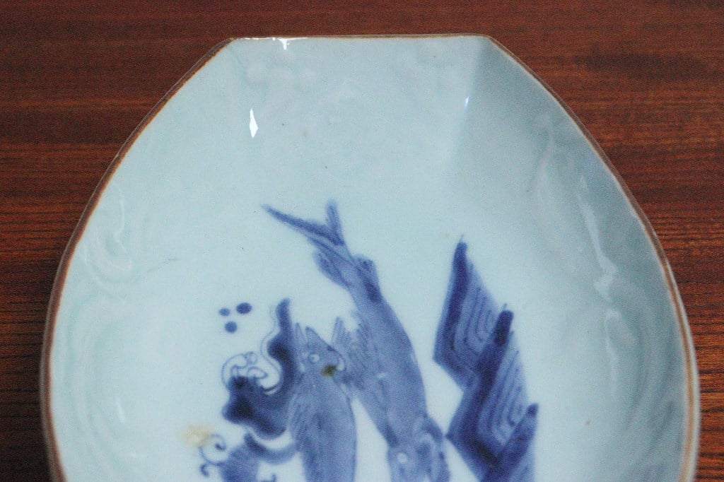 江戸中期染付鮎図舟形皿 | 吉祥寺PukuPuku