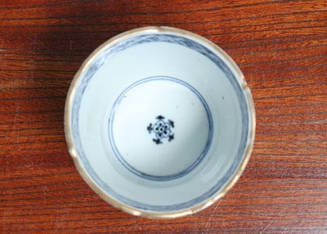 江戸後期色絵山水と丸文図猪口③