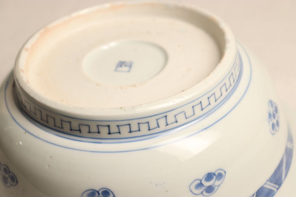 江戸幕末染付鳳凰と朝顔図7寸鉢 | 吉祥寺PukuPuku