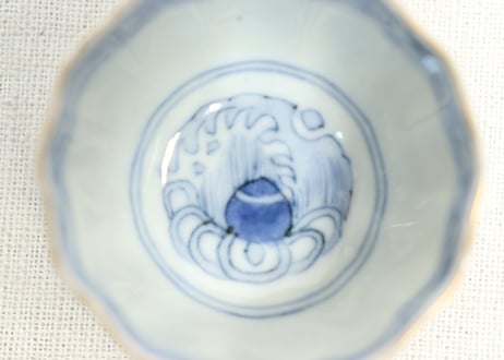 明治前期色絵鶴と松竹梅図通り物小向付