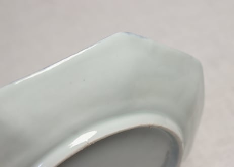 江戸後期染付松竹梅図八角皿③ 小ホツ