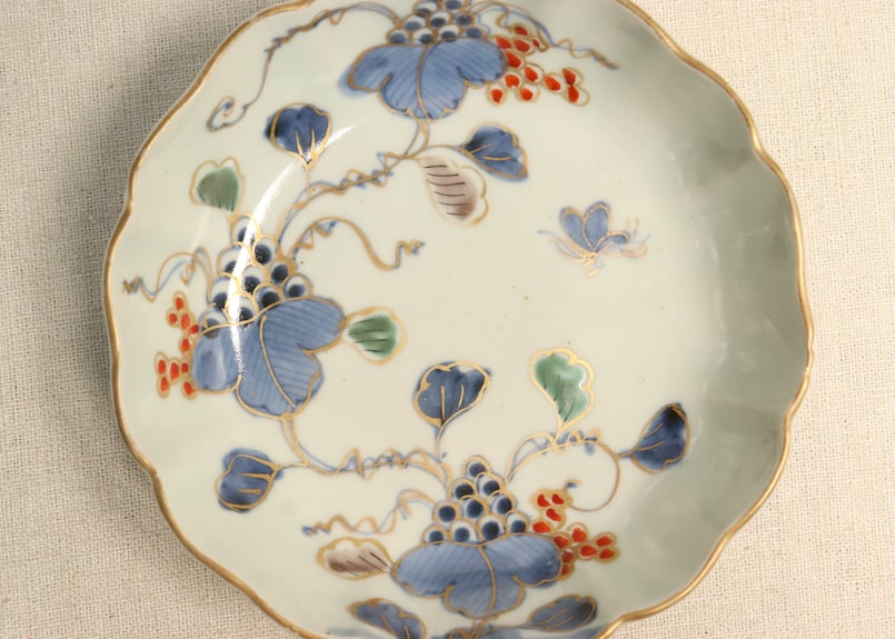 小皿 5枚 色絵 山水 花 江戸 明治 窯傷 小皿 5枚 色絵 山水 花 江戸 明治 窯傷 - メルカリ