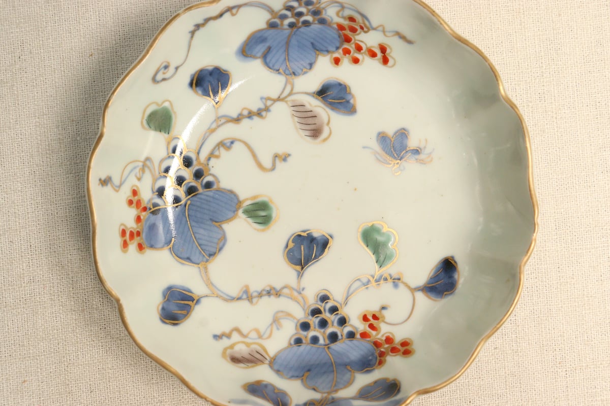 江戸後期色絵山葡萄図なます皿 | 吉祥寺PukuPuku