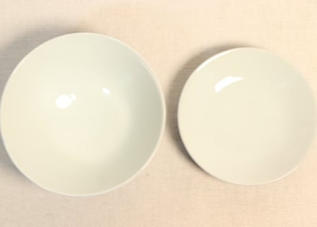 大正～昭和戦前染付縦縞に蔦図飯茶碗②　薄め