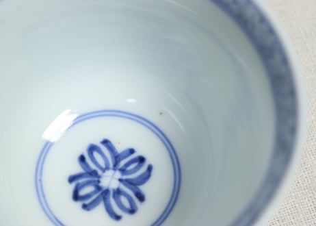 明治後期～大正染付芭蕉図通り物向付