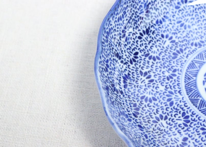 明治前期紙刷微塵唐草図なます皿 | 吉祥寺PukuPuku