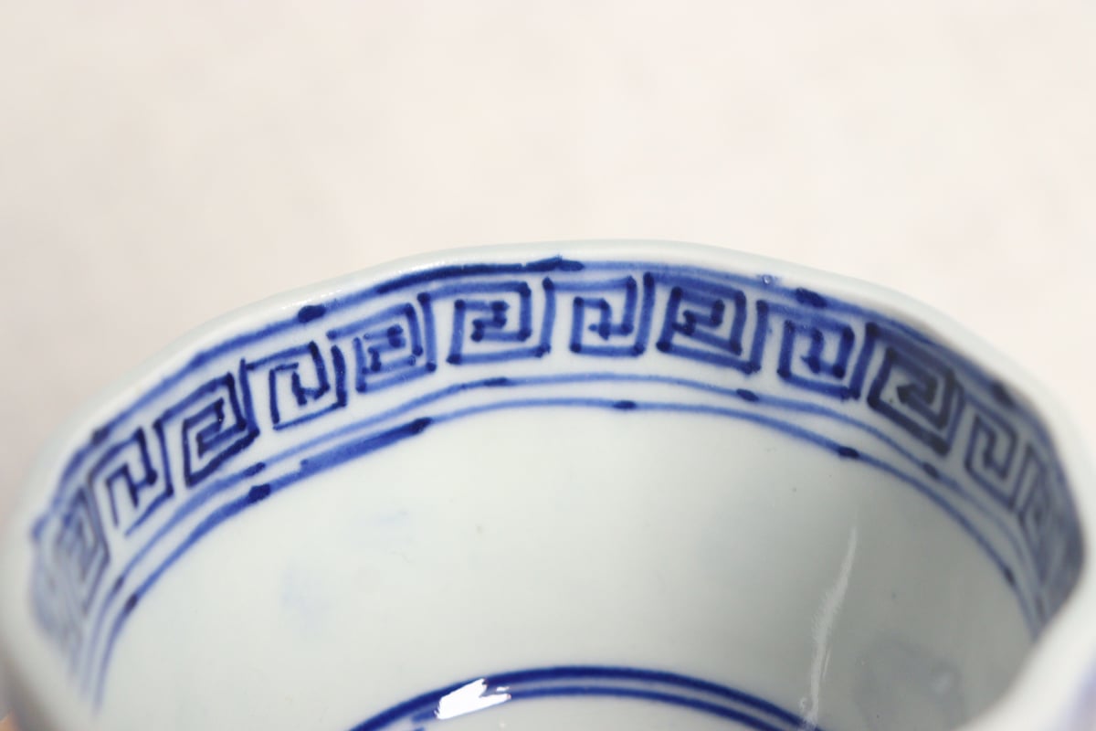 明治前期ベロ藍牡丹図向付 | 吉祥寺PukuPuku