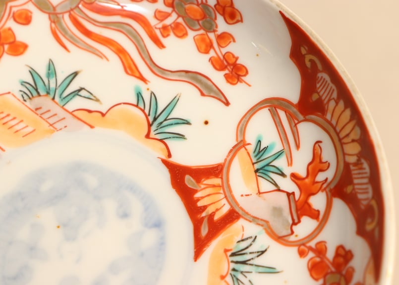 明治前期色絵梅に鶯図小皿 | 吉祥寺PukuPuku