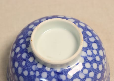 明治後期~大正銅判氷裂に梅図飯茶碗①