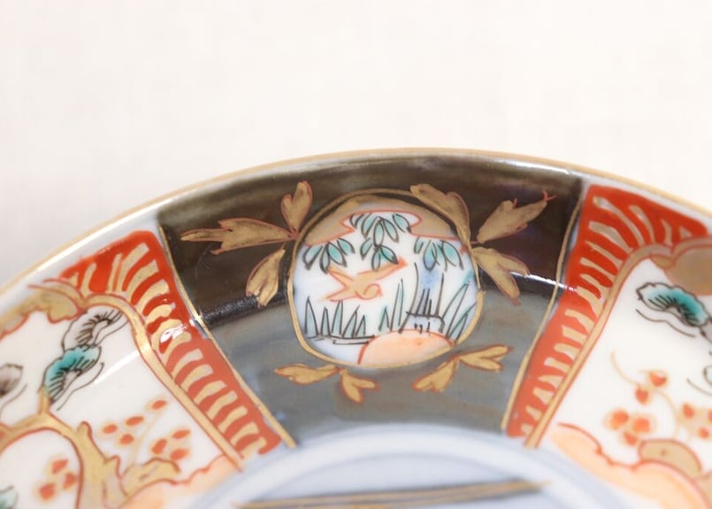 明治前期色絵松竹梅図縁立ち小皿 | 吉祥寺PukuPuku
