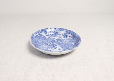 明治後期~大正銅判鳳凰図小皿