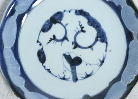 江戸幕末染付瓢箪図７寸皿①