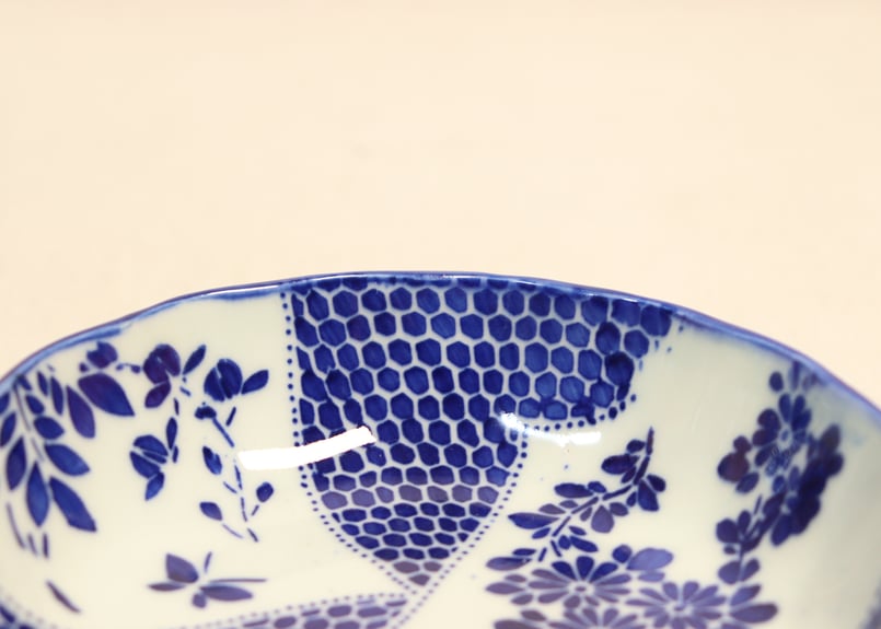 明治前期紙刷捻子に草花図なます皿 | 吉祥寺PukuPuku