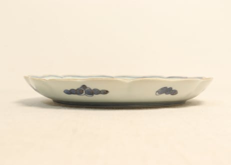 江戸中期色絵桐に蔦花図7寸皿①
