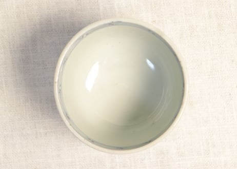 江戸幕末線描き四方花図向付