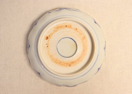 明治前期色絵四君子図通り物なます皿