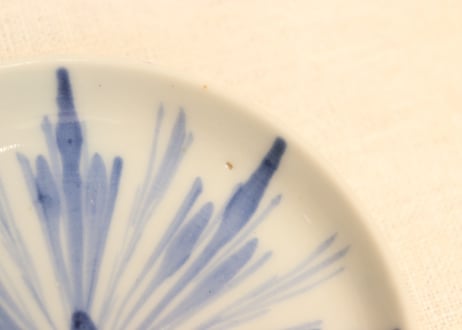 明治前期染付放射文小皿