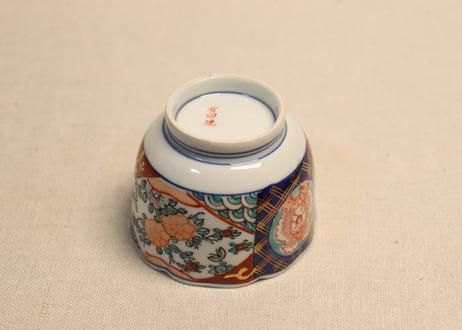 昭和戦前色絵牡丹図向付