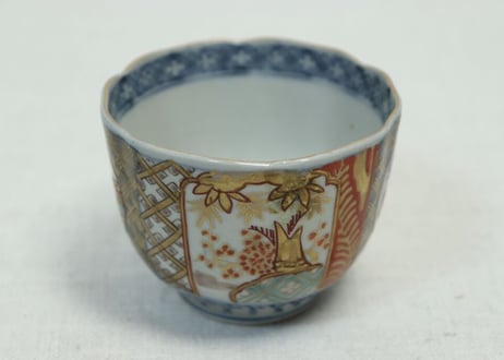 明治前期色絵松竹梅と牡丹図向付