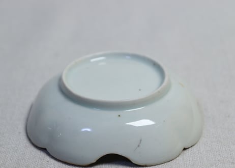 江戸中期色絵馬図四弁通り物小皿 　5客組