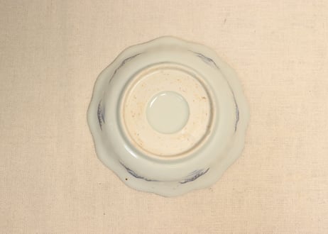 江戸後期染付芭蕉図鍔縁なます皿
