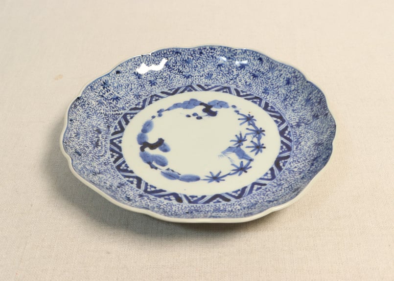 江戸幕末染付微塵唐草7寸皿 | 吉祥寺PukuPuku