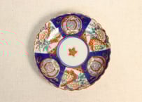 【図変わり❗】大正時代　印判手銅版転写　日の丸　日章旗　旭日旗　海軍　君の代　皿 ☆うぶ出し//大正期 伊万里 山仁製 図替わり印判 図柄 日の丸