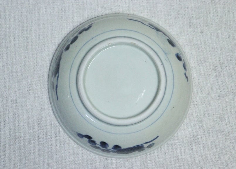 山口県　 須佐焼　古須佐　山水花鳥文鉢　幕末ー江戸期　時代箱付　V　R6014C 山口県 須佐焼 古須佐 山水花鳥文鉢 幕末ー江戸期 時代箱付 V