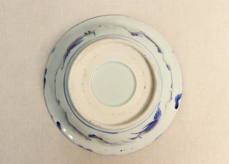 明治前期染付菊図7寸鉢
