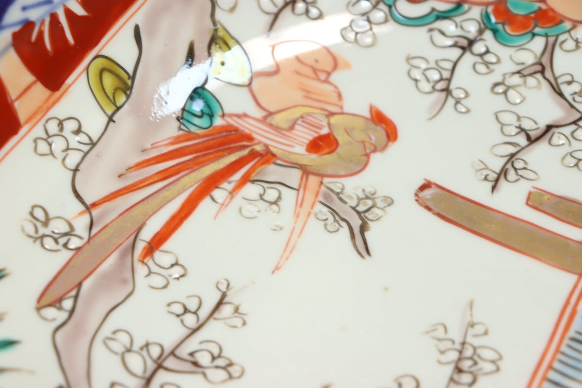 工芸品 - 【最安値】 明治前期 色絵 花籠 龍と鳳凰 唐花 蝶 輪花 大鉢