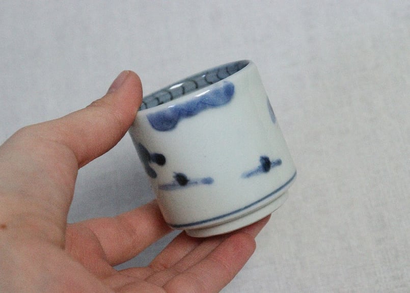 江戸後期染付山水図のぞき 個体差有り | 吉祥寺PukuPuku