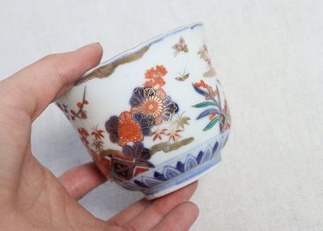 明治前期色絵四君子図向付①