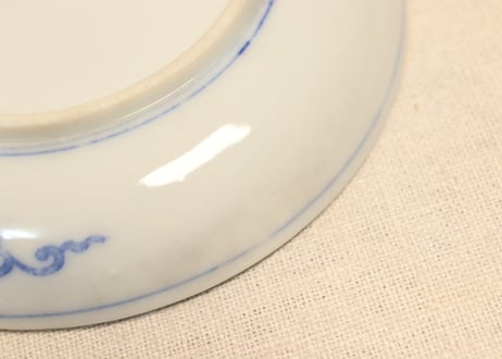 明治後期～大正銅判鹿と満月図小皿②かたつき