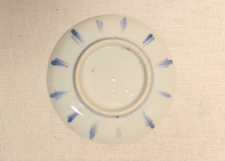 明治前期染付放射文小皿
