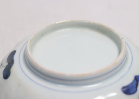 江戸幕末赤絵金彩秋海棠図通り物小皿