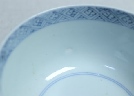 江戸後期稲束図蓋茶碗