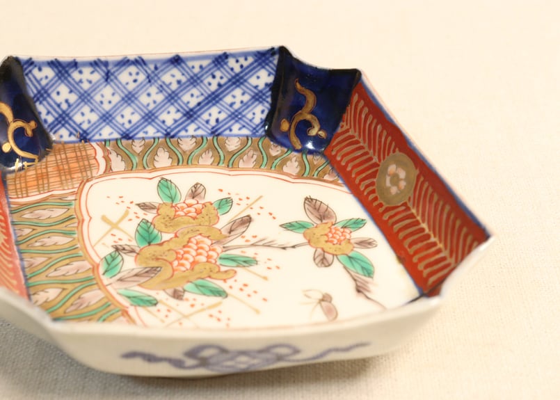 明治前期色絵柘榴図菱形皿① | 吉祥寺PukuPuku