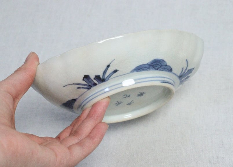 江戸中期染付貝尽くし鮑型皿 甘手 | 吉祥寺PukuPuku