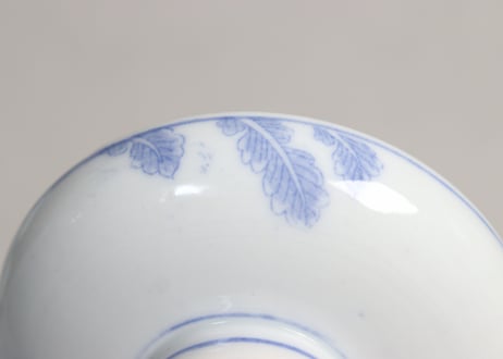 明治後期～大正銅判鼠大根図蓋茶碗①