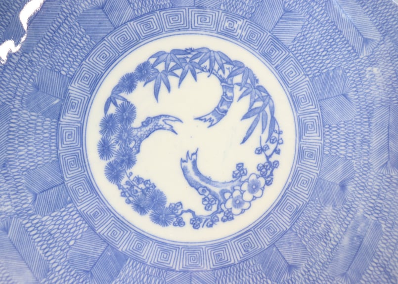 明治後期～大正銅判羽根市松図8寸皿 | 吉祥寺PukuPuku