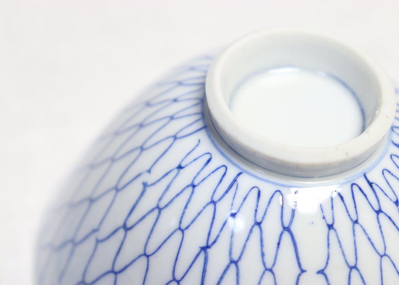 大正～昭和戦前ゴム判網手文蓋茶碗 | 吉祥寺PukuPuku