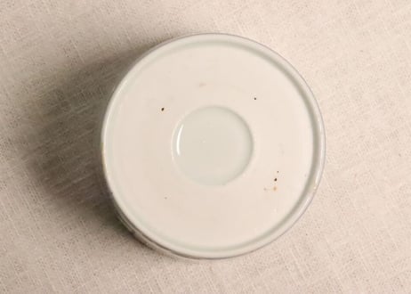 江戸後期染付竹,桐,鳳凰図猪口(大ぶり) ニュウ,ノミホツ