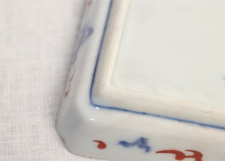 明治前期色絵屋敷に人物図長皿 ノミホツ